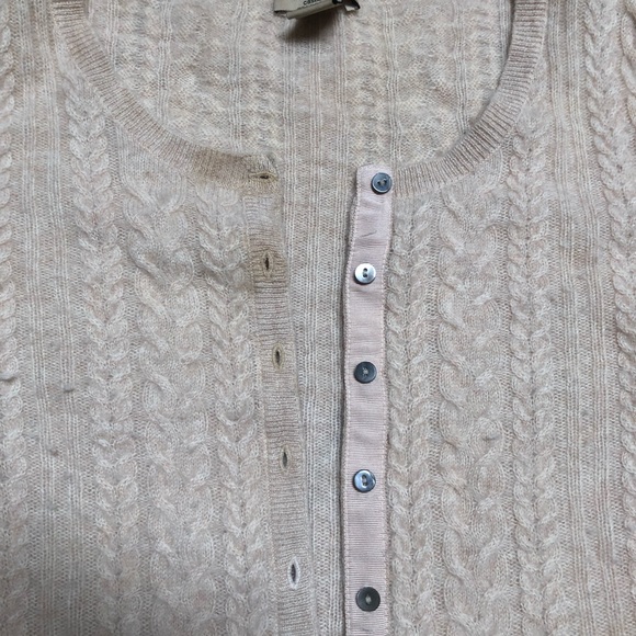 Vertical Design 2-Ply 100% Cashmere short sleeved sweater, size M - Picture 2 of 8